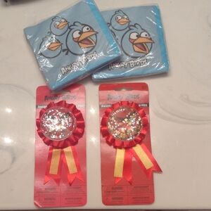 Angry Birds Award Ribbons and Napkins Set New